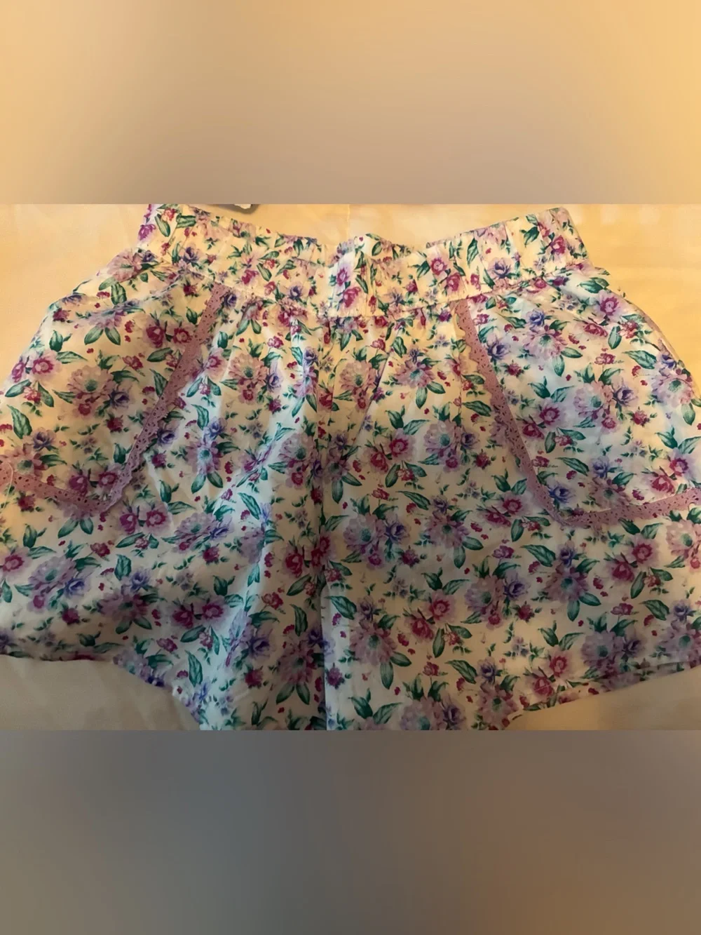Janie and Jack Floral Two-Piece Short Set - White, Pink, Green